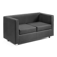 Contemporary sofa QUADRAfabricleatherblack