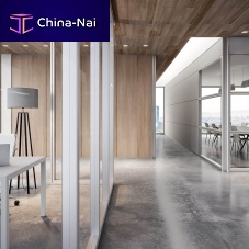 Removable partition SOLID WALLslidingwoodenglass
