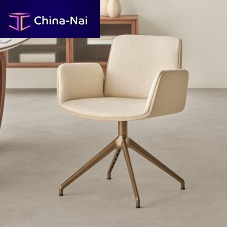 Contemporary chair HUGindoorfabricmetal base
