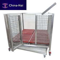 Modular veterinary cage GA039stainless steelon casters1-unit