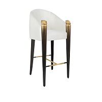 Contemporary bar chair BLOSSOMindoorfabriclacquered wood base