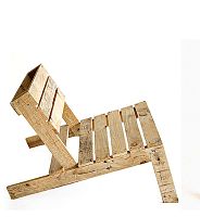 Contemporary fireside chair PALLET wooden