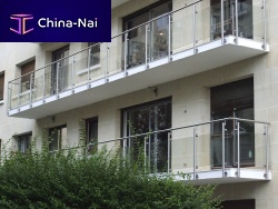 Glass panel balcony CRISTALstainless steel