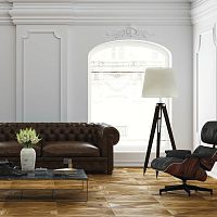 Engineered parquet floor QUADROTTEteakoiledbrushed