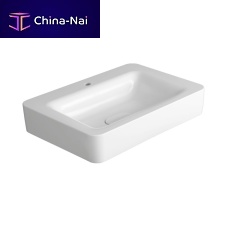 Wall-mounted washbasin HE 10ceramic1-holewithout overflow
