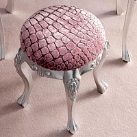 Classic stool FILIPPA POUFFsolid woodbeechsolid wood base