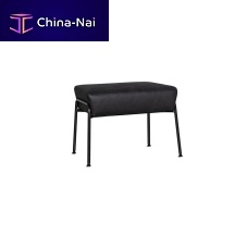 Contemporary footrest Jolly leathersteel