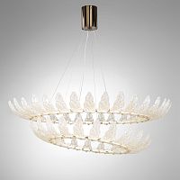 Contemporary chandelier AIRONEglassmetalsatin
