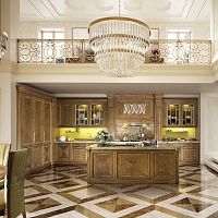 Traditional kitchen INVITO A TEATROlacquered woodislandwith handle