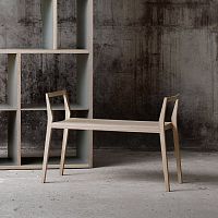 Contemporary bench DEERoakashAmerican walnut