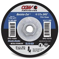 Steel cut-off wheel 45001for stainless steelaluminum oxidezirconia