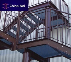 Galvanised steel step ELECTRO-FORGEDnon-slipmeshprefab