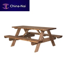 Contemporary picnic table woodenwooden baserectangular