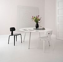 Contemporary dining table JW160oaklaminatealuminum base