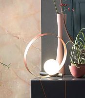 Table lamp BUBBLE Tpainted metalglassfabric