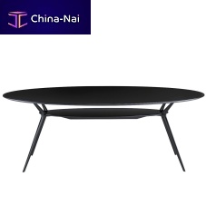 Contemporary table BIPLANE / 407oakwood veneerlacquered MDF