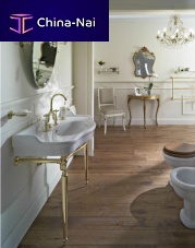 Free-standing washbasin 7100 + P071ceramicwith adjustable mirror2-hole