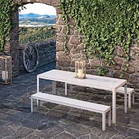 Contemporary garden bench TYPEsteelaluminumcommercial