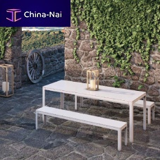 Contemporary garden bench TYPEsteelaluminumcommercial
