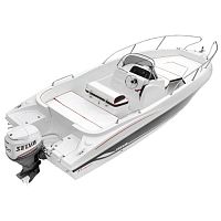 Outboard center console boat 5.7 ELEGANCEfiberglass7-person max.sundeck