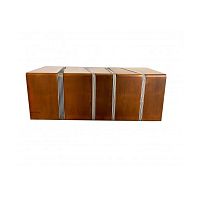 Contemporary garden bench CUBICAstainless steelCOR-TEN® steelsynthetic fiber