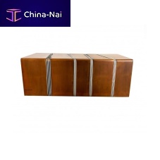 Contemporary garden bench CUBICAstainless steelCOR-TEN® steelsynthetic fiber