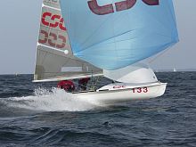 Double-handed sailing dinghy 505regattasingle-trapeze505