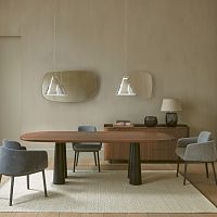 Contemporary table HASHIRAwoodenwoodmarble