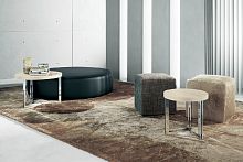 Contemporary ottoman MOKAupholstered