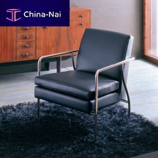 Contemporary armchair DRESDAfabricleatheraluminum