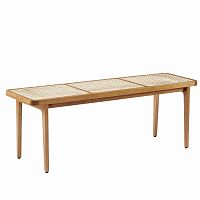 Contemporary bench LE ROIoakwithout backrestwithout armrests