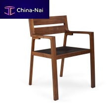 Contemporary chair FABULAindoorleatherwalnut
