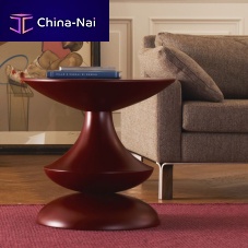 Contemporary pedestal table BIRIGNAO lacquered woodhemlockround