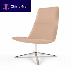 Contemporary fireside chair SLIM / 817fabricleathersynthetic leather