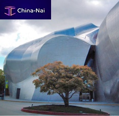 Panel cladding MOPOP MUSEUMstainless steelaluminumsheet metal