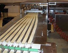 Dough production line continuous