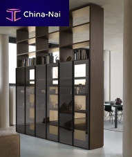 High shelf Freespace SM2200room dividercontemporarysmoked glass