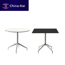 Contemporary bistro table SinaHPLcast aluminum baseround