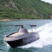 Outboard cabin cruiser 780 WAgasolinetwin-engineplaning hull