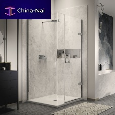 Swing shower screen EWCLcurvedcornertempered glass