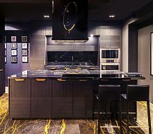 Contemporary kitchen MIUCCIAnatural stoneislandpeninsula