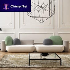 Modular upholstered bench OKOME / 25Acontemporaryfabricleather