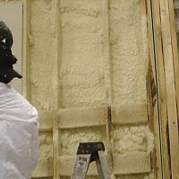 Thermal insulation Autofroth®polyurethane foamblownindoor