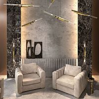 Contemporary armchair COLOMBO fabricwith removable cushionupholstered