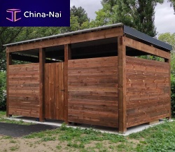 Home trash bin enclosure AUBERVILLIERScommercialwooden