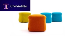 Contemporary pouf BOYfabric