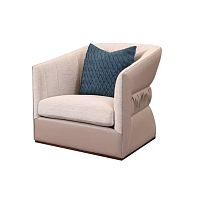 Contemporary armchair L12fabricleatherwood veneer