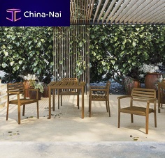 Contemporary chair PALMAR CBoutdoorwoodenwooden base