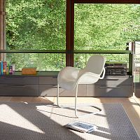 Contemporary chair SLEDindoorpolyurethanepowder-coated steel base