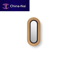 Contemporary wall light LENSindoorwood veneeroval